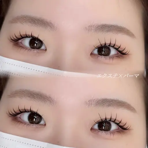 【ぱっちり上向き☆】フラットラッシュ120×まつげパーマ