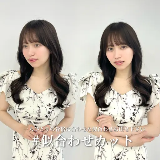 【当日予約⭕️】🍒小顔カット+似合わせ𝐜𝐨𝐥𝐨𝐫+艶トリートメント(𝟐𝐒𝐓𝐄𝐏)🍒