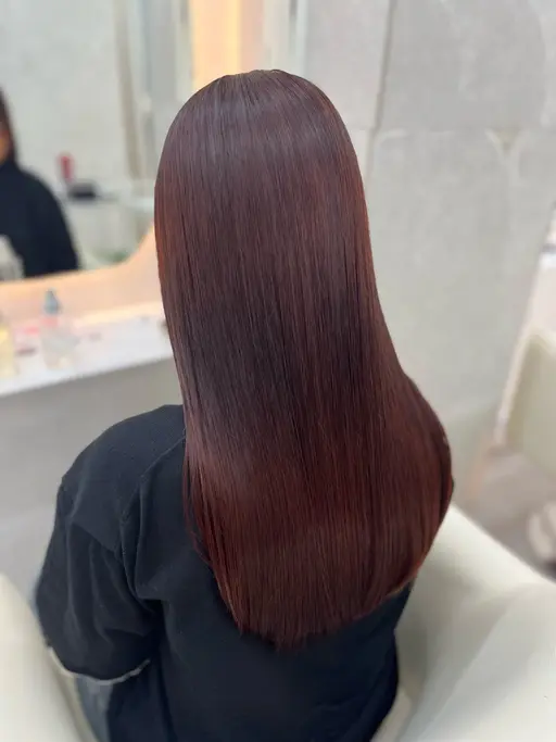 🎨人気✨ヘアカラー(リタッチ可)+そろえるだけカット✂️肩下20cmまで・多毛NG