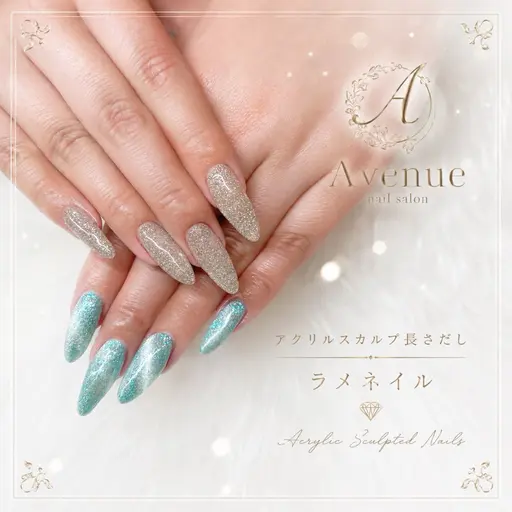 ベテラン担当💅ハンドアクリル長さ出し+ワンカラーorラメグラ¥15000→¥7480♪オフ有+¥550ロングネイル🉐