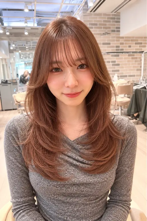 ✨無料✨韓国風レイヤーカットモデル✂️前髪・顔周り似合わせ【平日9時/21時限定】