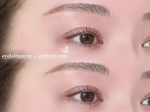 ✨️🎀上下まつ毛パーマ×眉毛wax🎀✨️ アイシャンプー、トリートメント、コーティング、カット、メイク付き💕