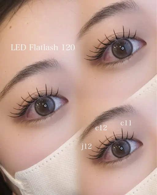 【新規】高持続🌟LEDフラットラッシュ100本/コーティング仕上げ付き🫶🏻︎💗