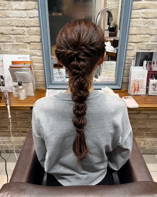 【憧れラプンツェルに🎨💜‪ゆるふわ可愛いヘアセット🤍】編みおろし🎀