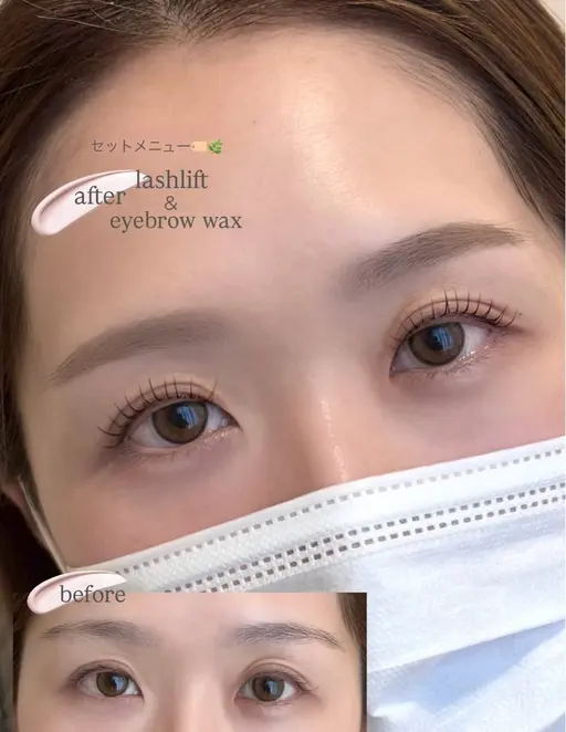 人気No.1【まつげ&眉】まつげパーマ+眉毛ワックス骨格診断+ワックス 🫧