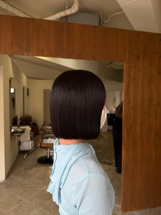 《ボブカットモデル✂️》最後にスタイリストのチェックが入ります😌!