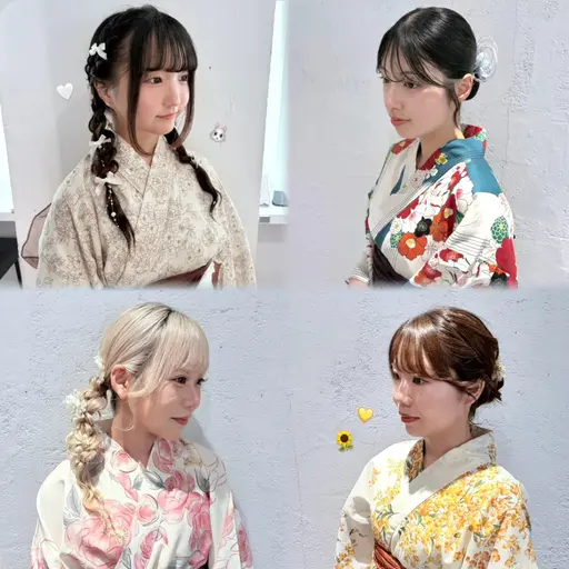 【みなとみらい🈳あり】浴衣着付け➕ヘアセット🎐⋆͛ ペア🉑