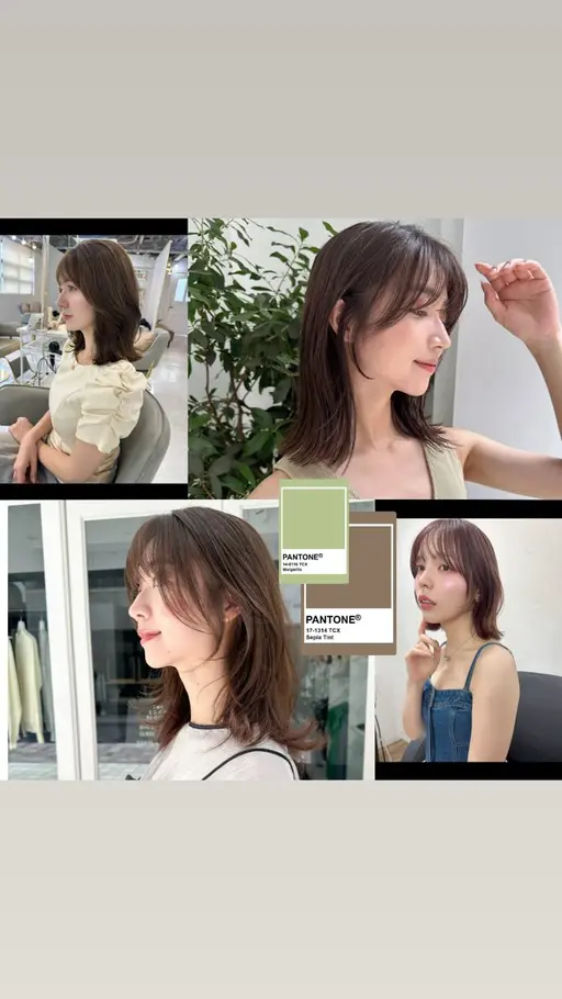 snsで話題🪄ミントベージュ🫒🍂+保湿トリートメント