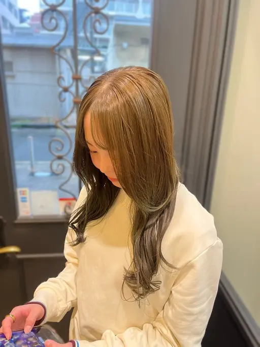 🎀ダメージ軽減前処理オイル付🎀ブリーチなしWcolor🥣+美潤トリートメント🫧