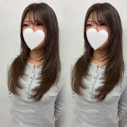 【先着3名限定☀️】韓国レイヤーカット➕うる艶カラー🌈➕1stepトリートメント🤍アイロンorコテ巻き仕上げ付き✨