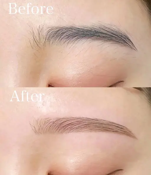 大人女性人気‼️ お顔立ちに合わせたナチュラルな平行眉デザイン✨美眉Wax・眉カット付き♡
