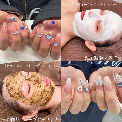 🌈時短で綺麗に✨《ハンドネイル》(メニュー相談)+《フェイシャルエステ》(クリスティーナ)💎同時施術🌈