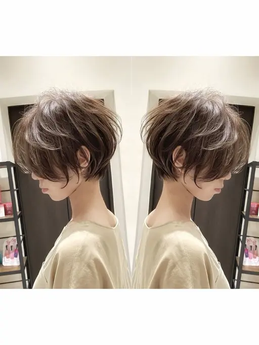 【🌼40代50代60代後頭部がぺたんとする方🌼】絶壁解消大人美人ショート➕艶カラー➕4stepトリートメント➕スパ