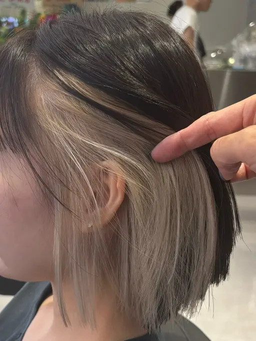 【似合わせカット🫧】＋【ブリーチ込みインナーカラー☁️】デザインカラー初めての方おすすめ！✨️