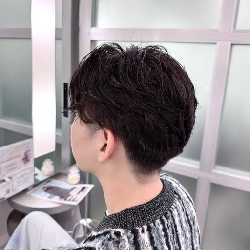 アップバング向け🔱メンズカット+根本立ち上げパーマ(ケア剤付)+ヘッドスパ🔱