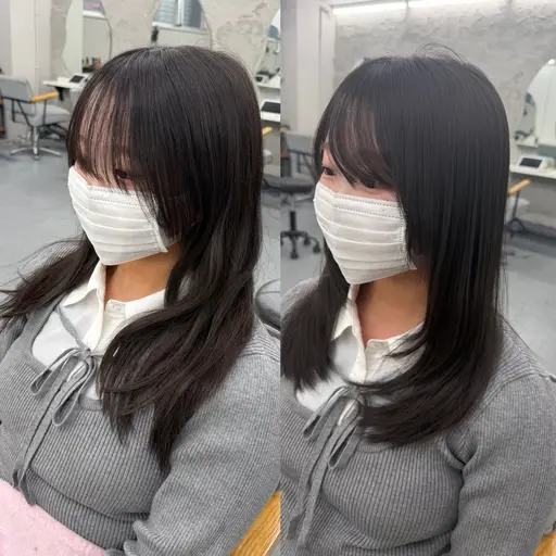 【モデル様募集中⚠️※補足説明ご確認の上ご予約ください】レイヤーカット&縮毛矯正