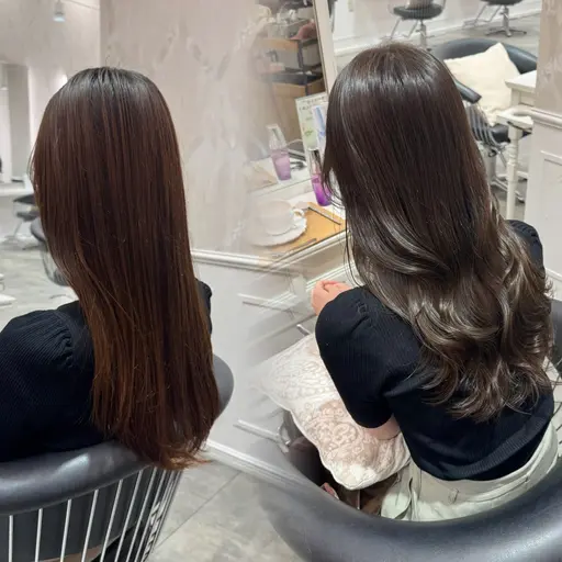 《平日限定✨》人気No.1!! 似合わせカット➕透明感カラー➕Aujua5stepトリートメント🥣