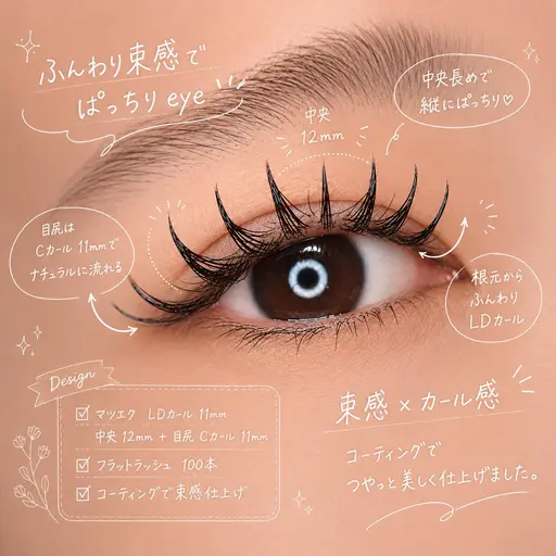 フラットorバインドつけほ60分🦩コーティングorアイシャンプー無料💓 土日祝+¥550オフ+¥550​〜​