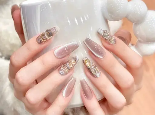 【チップ長さ出し】マグネット＋埋め尽くし（4本）💎