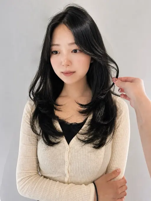 【人気𝒩𝑜.1 🎀♥】ロングカット+カラー+Aujua3stepトリートメント