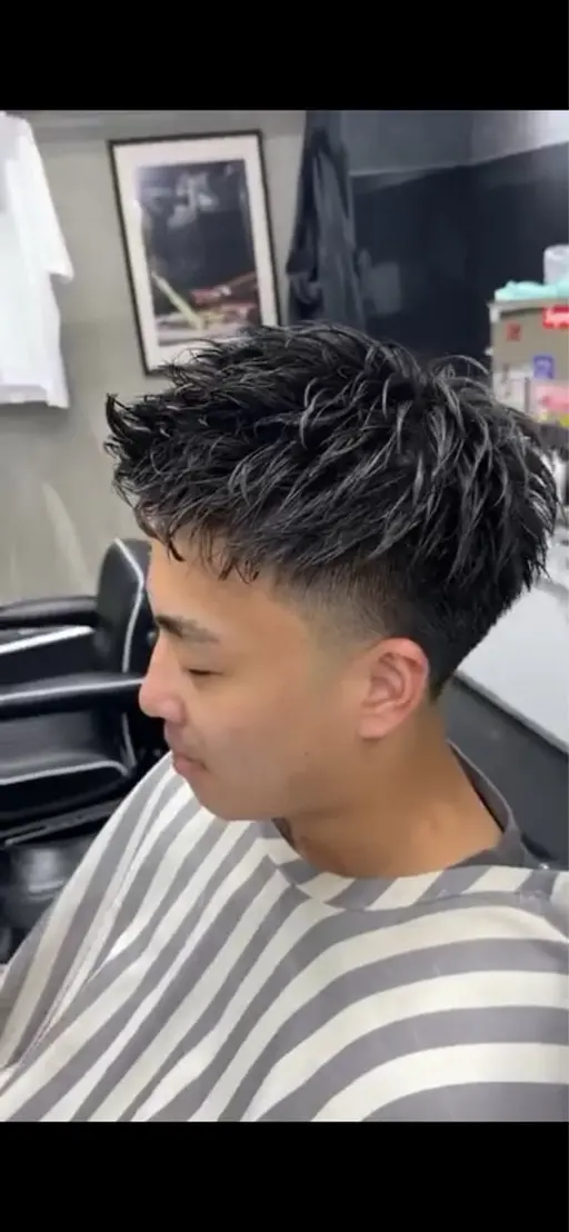 【カット✂️＋シャンプー】フェード可✅爽やかアップバング⚡️