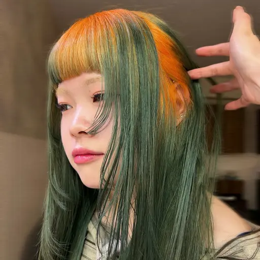 【🧸ブリーチあり🧸】ケアブリーチ+カラー+トリートメント🫧ダブルカラー/リタッチ