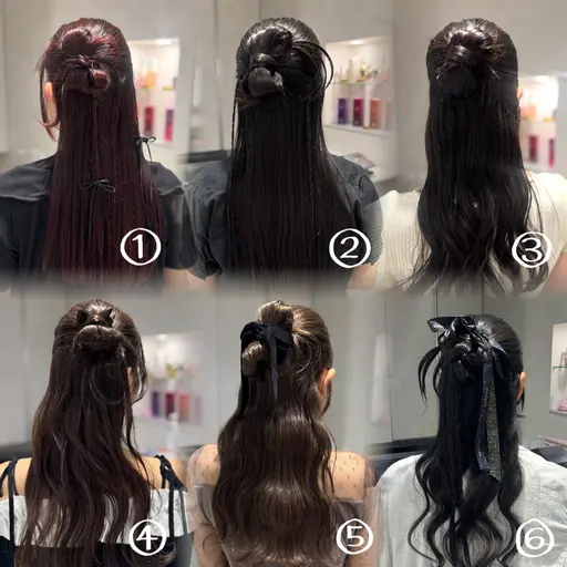 【6種類から選べる🤍】ハーフアップヘアセット定額メニュー🫧