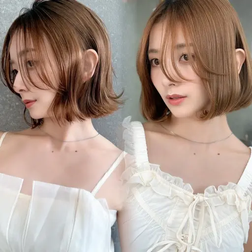 【6月限定メニュー🌿】 似合わせ透明感カラー🌸+カット✂️ 韓国発🇰🇷水トリートメント付き！ボブ／レイヤー／韓国