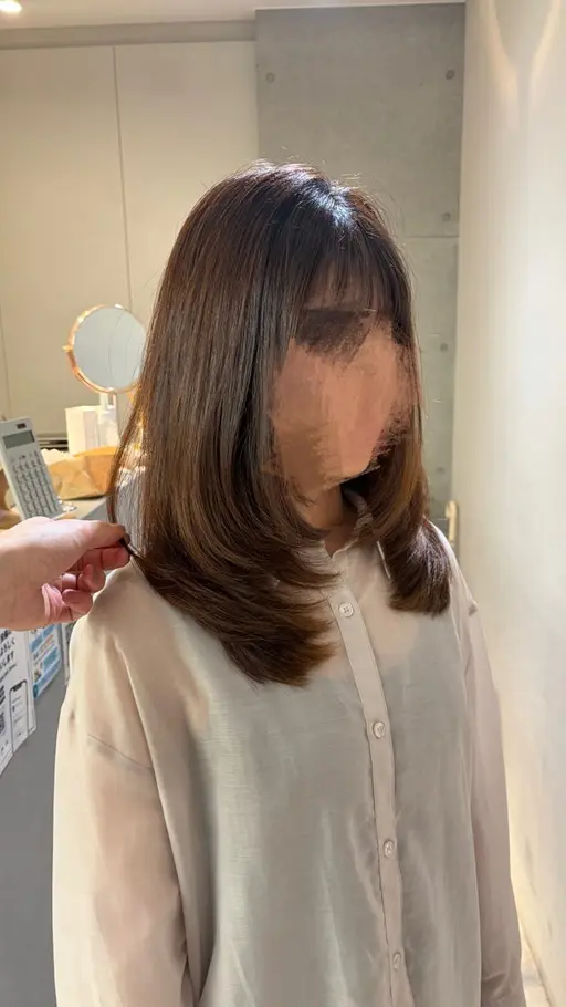 🌟ワンカラー🌟ajuar2ステップトリートメント付き💖レイヤー内巻きブローコテ巻き仕上げ👀👀