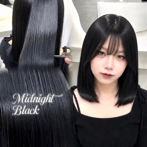 🖤【艶暗髪】韓国ワンカラー🖤➕1stepトリートメント🎀暗めにしたい方おすすめ🪽池袋/韓国