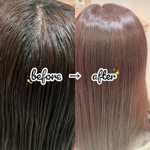 ヘアカラー🎀トリートメント+ブロー付き※ブリーチ無し