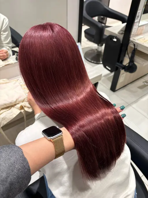 【 人気𝐍𝐨.𝟐✨】🎀 ダブルカラー（ ケアブリーチ1回+カラー ）＋トリートメント 🎀 ロング料金なし♡