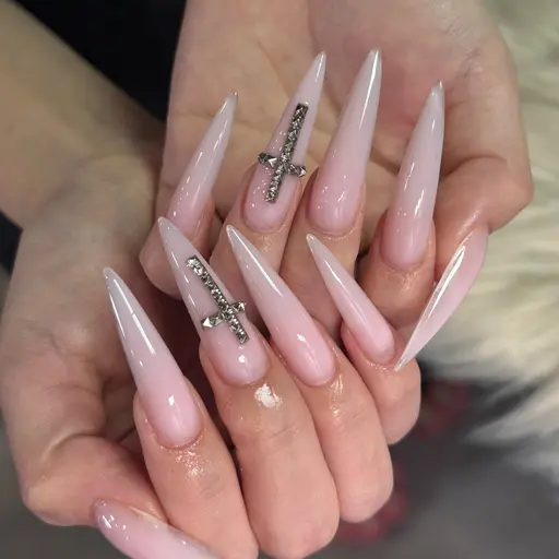 チップ長さ出し✨シンプルアートやり放題💖持ち込み🉑¥12100