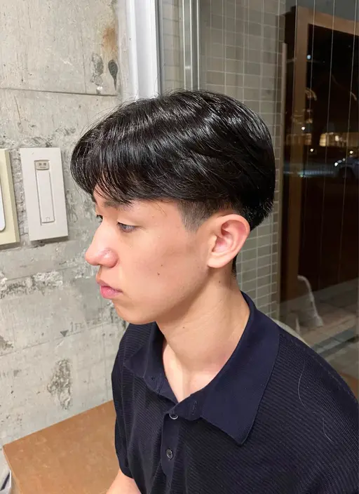 men's cut 🍋🟩 刈り上げセンターパート