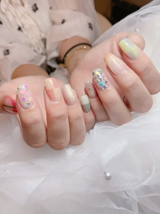 ✨デザインスカルプ✨アクリル長さだし10本➕持ち込みデザイン🌿✨