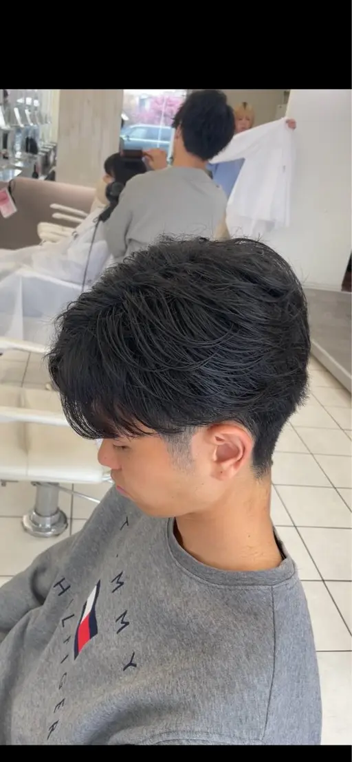 メンズカット➕ナチュラルパーマ【パーマ、波巻き、デザイン】