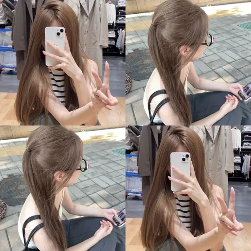 🌟【透明感】‼️ブリーチなしWカラー人気No.1‼️+うる艶トリートメント✨🌐