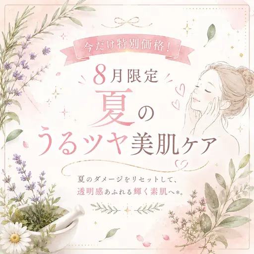 🌈人気NO.1メニュー🌈8月限定価格🍒アドバンスコース 50分+ハーブピーリング🌿付でツルツルお肌にっ✨