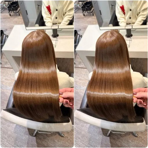 🌹リニューアル特典☺️前髪カット+縮毛矯正+薬剤除去+髪質改善