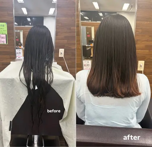 【カットモデル✂️】肩上ボブ・毛先を揃えるスタイル+ケアトリートメント付き🫧