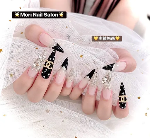 [トレンドネイル]💛🧡🤎スカルプ持ちサンプル「ADVANCE」／ロングフリ−デザイン「オフ込み」