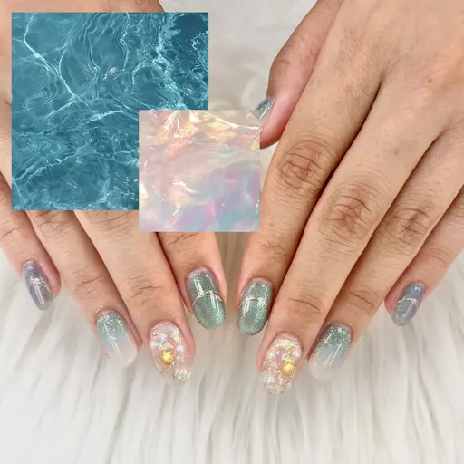 オフ有りハンド💅🏻定額デザインコース🩵6800~9300円→5500円【大宮/パラジェル/長さだし/フィルイン】