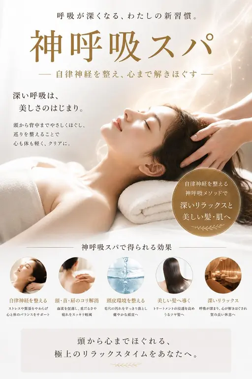 技術向上モデル募集中!!【脳疲労リセット】極上の眠りへ導く『神呼吸スパ』+自律神経測定付き
