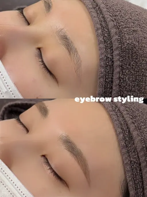 アイブロウスタイリング（眉毛WAX）眉の形をデザインし、WAXで余分な毛を脱毛します。※間引き・眉メイク込み