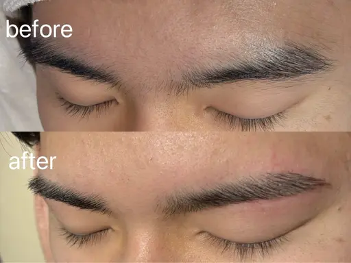 ‼️一緒にイケ眉目指しましょう‼️メンズ眉毛ワックスメニュー✨️(毛抜き無し)口コミで仕上げのメイク付き✒️