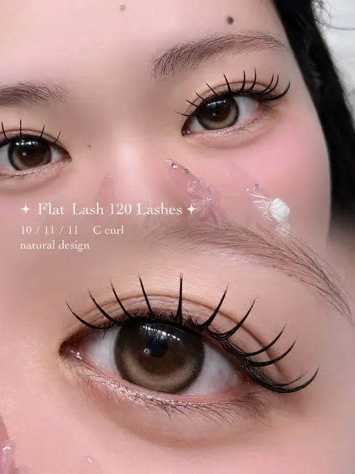 【練習モデル募集】LEDマツエク(フラットラッシュ)100本🕊️初回オフ無料🫧モチ1.5~2倍UP!!