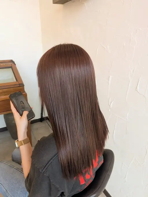 暖色カラーで血色感UP♪+ダメージ補修&保湿集中ケア(超音波トリートメント)