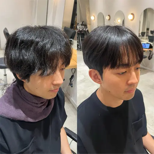 【メンズ】根元ボリューム縮毛矯正＆曲がる縮毛矯正¥24,200 ➔ 顔出しモニター特別価格 ¥11000