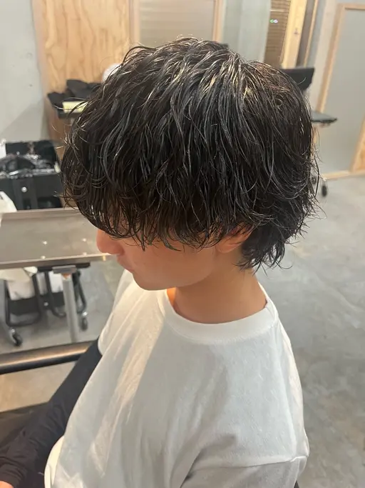 【19時から再来様限定クーポン】✂︎カット➕パーマ➕ マイクロバブル(メンズ限定)