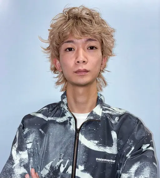 メンズウルフカットモデル